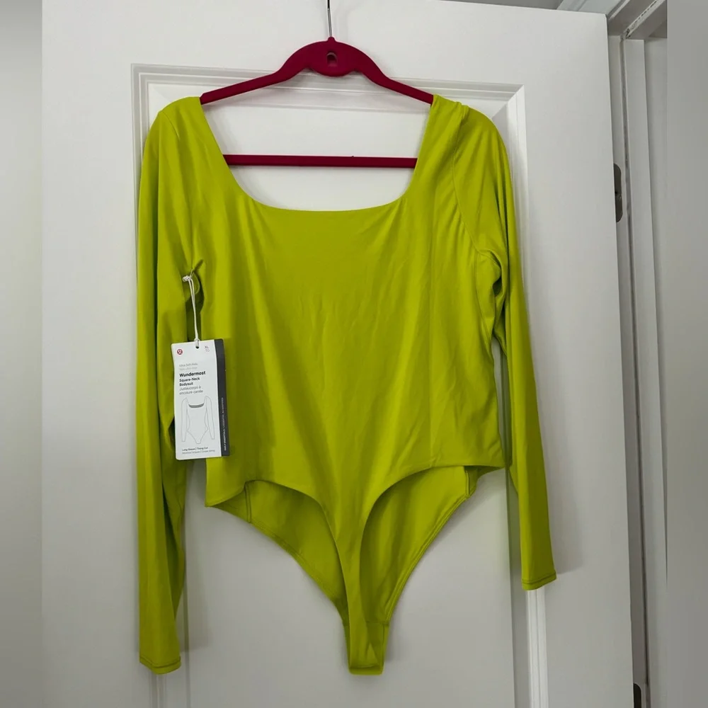 NWT Lululemon Wundermost Ultra Soft Nulu Square Neck Ling Sleeve Bodysuit XL